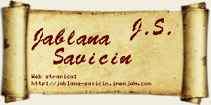 Jablana Savičin vizit kartica